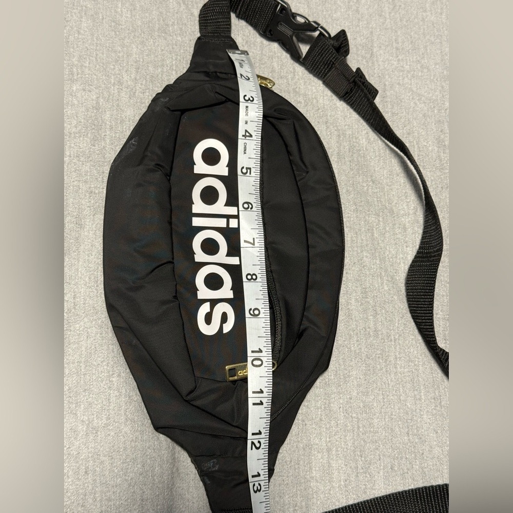 Adidas Black Belt Bag with White Logo